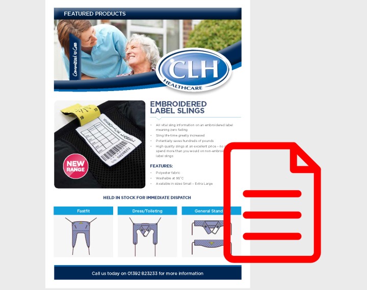 Embroidered label slings