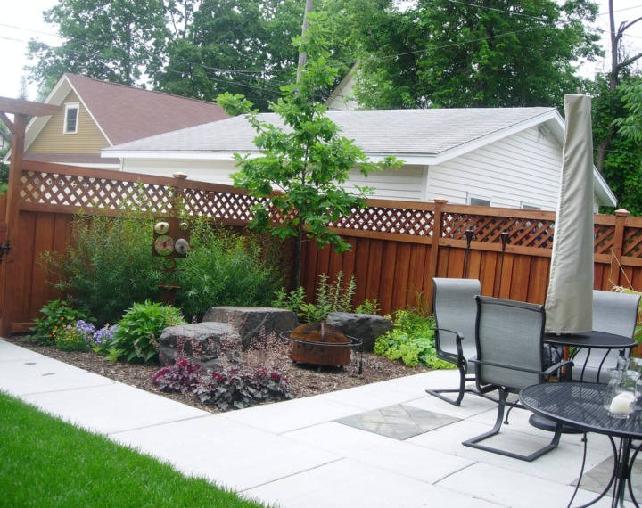 Care home summer garden area
