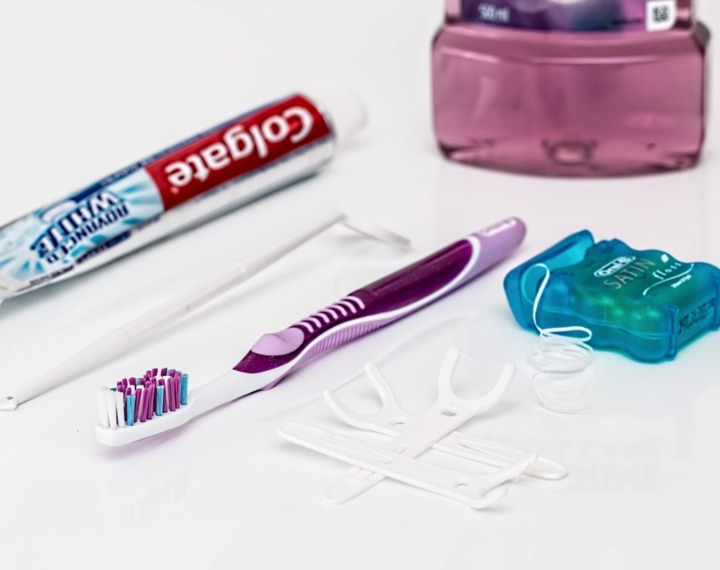 Oral care pack with toothbrush, toothpaste and floss