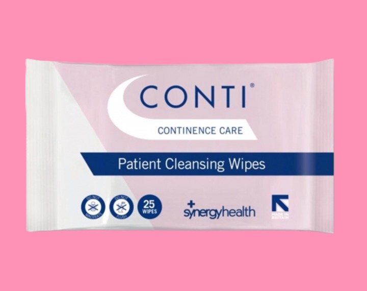 Incontinence patient cleansing wipes