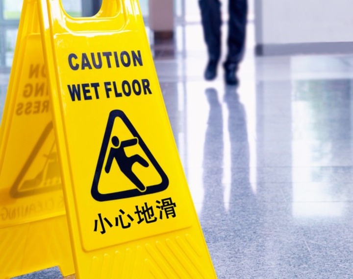 Wet floor sign