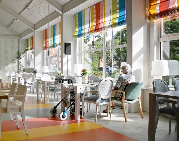 Dining room of care home