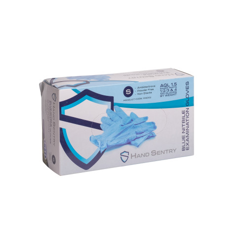 Hand Sentry Blue Nitrile Powder Free Gloves