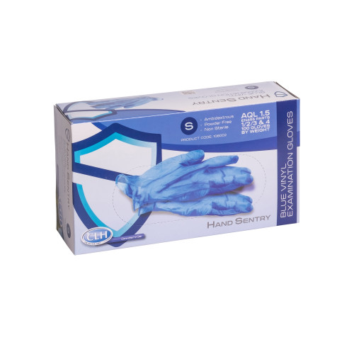 Hand Sentry Blue Vinyl Powder Free Gloves