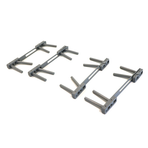 Cotside Sliders, Grey Plastic 4 Prong for XD5 Classic Bed - Set of 4