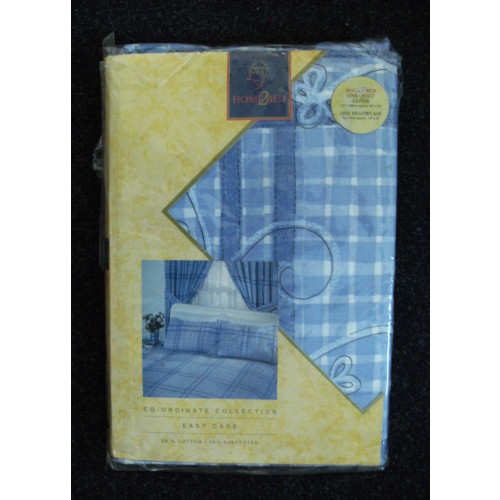 PolyCotton Duvet Covers with Buttons/Poppers, Single - Patterned