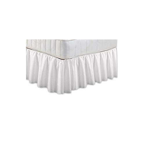 Single White PolyCotton Platform (Base) Valance