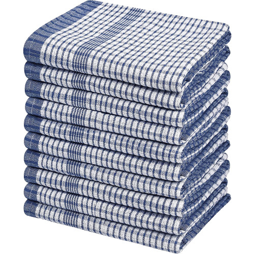 Cotton Wonderdry Waffle Tea Towels - Blue