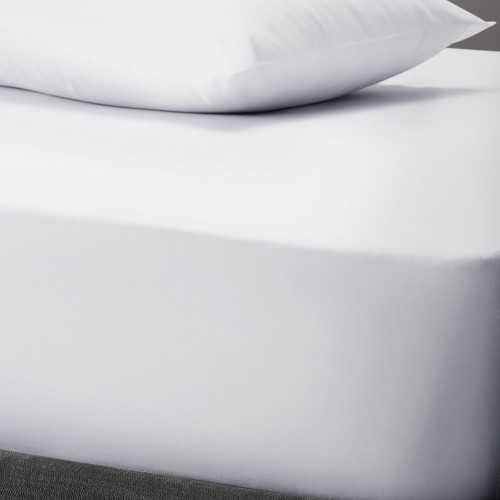 PolyCotton Flat Sheet, Double - White