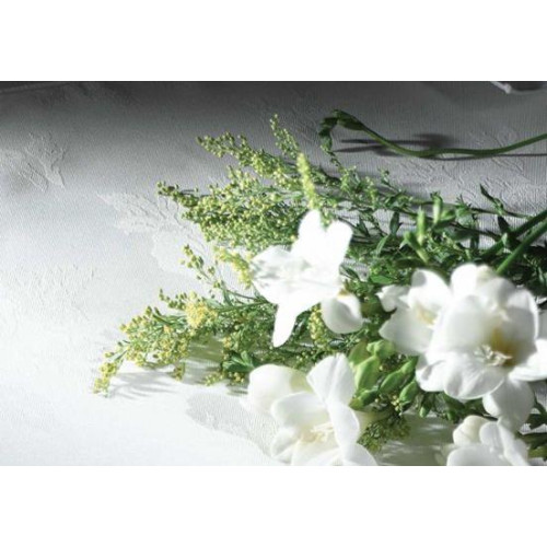 16"x16" White Rose Design Napkin