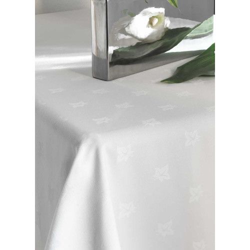 22"x22" White 100% Cotton Ivyleaf Design Napkin