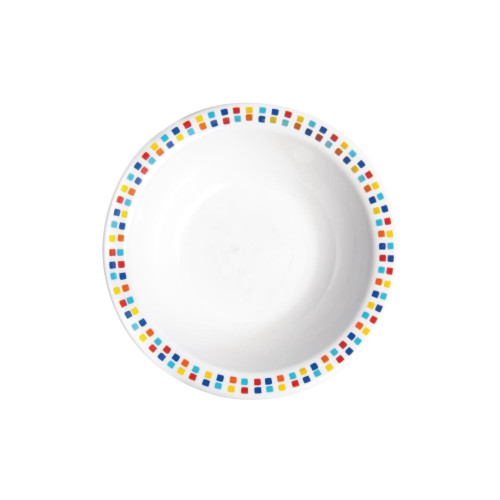 Mosaic Design White Melamine Grapefruit Bowls