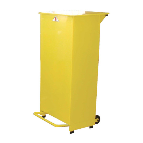 80 Ltr Enclosed Sackholder - Yellow Body & Yellow Lid
