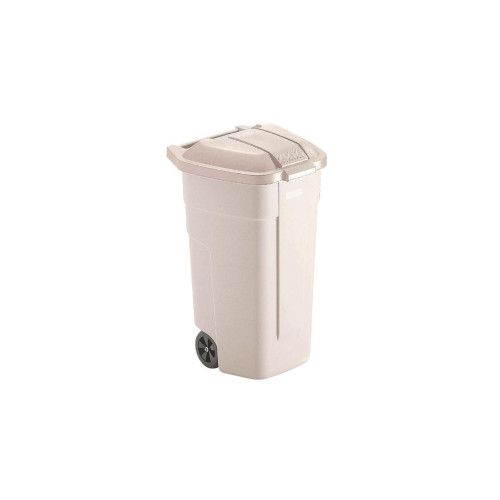 Rubbermaid 100 Ltr Wheeled Container with Beige Lid