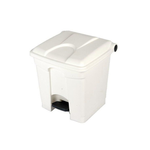 30 Litre Step-On Container Bin - All White
