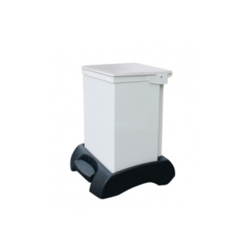 Hybrid Enclosed Metal Sackholder, 42L - White Lid
