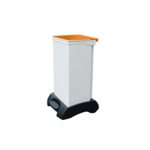 Hybrid Enclosed Metal Sackholder, 75L - White Lid