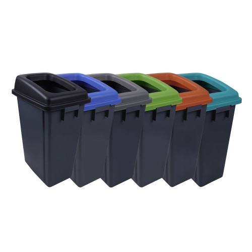 60L Buddy Recycling Bin with Lid & Sticker