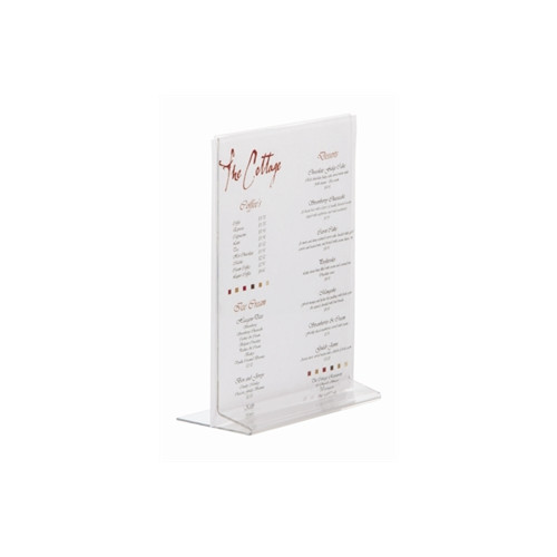 Clear Acrylic Upright Menu Display Holders