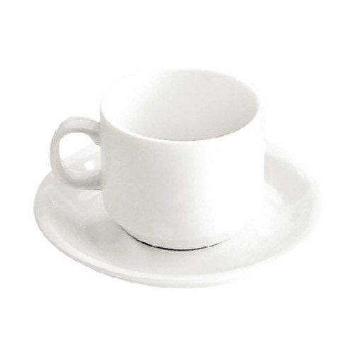 Olympia Whiteware Tea Cups and Saucers