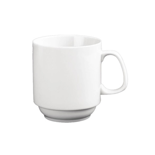 Olympia Whiteware Stacking Mugs, 10oz