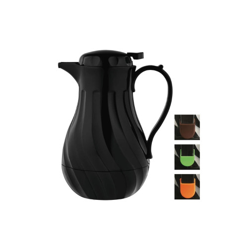 Insulated Swirl Jug, Black - 2 Litre