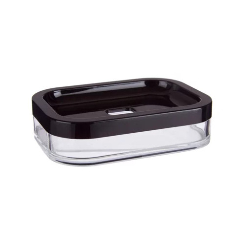 Plastic Soap Dish Tray in Black