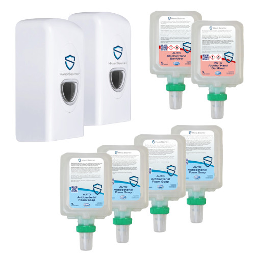 Hand Sentry Soap & Sanitiser Starter Kit, with Automatic Dispensers