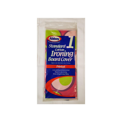 Standard Cotton Abbey Ironing Board Cover 102x43cm with Draw String for easy fit