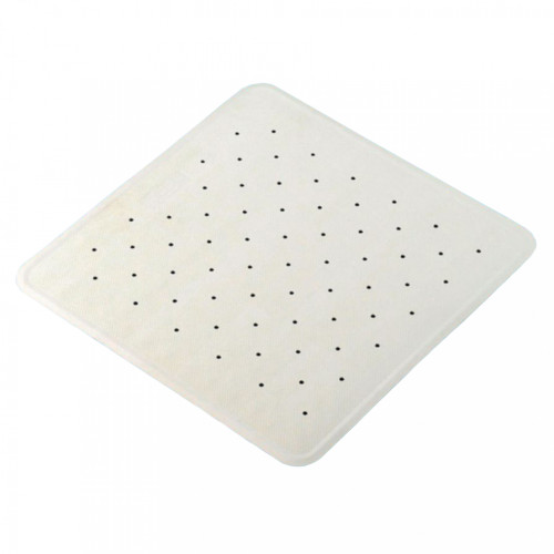 Rubber Shower Mat, White - Square 540x540mm
