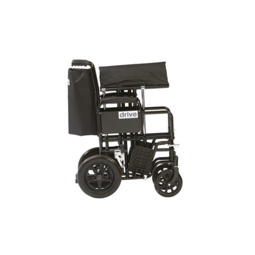 Bariatric Steel Transit Wheelchair, 22" Seat
