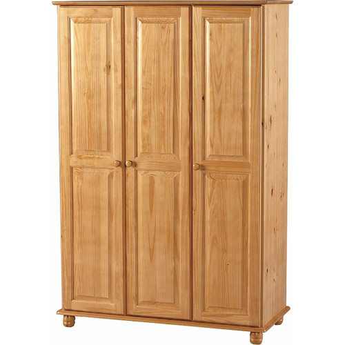 SOL 3 Door Wardrobe - Antique Pine