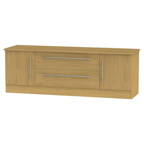Living Room 2 Door / 2 Drawers Wide TV Unit