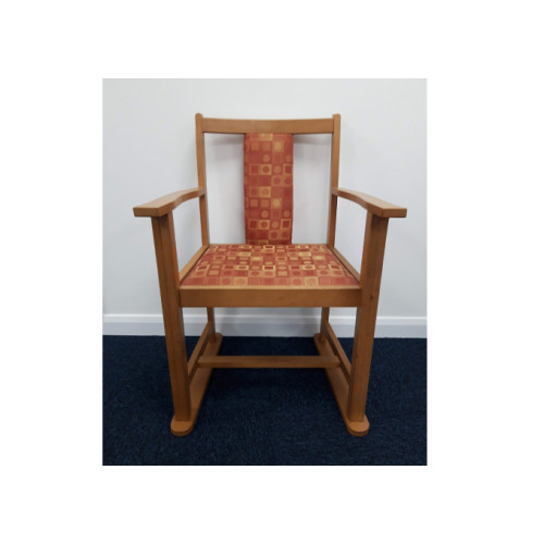 Patterned Dining Chair with Skis