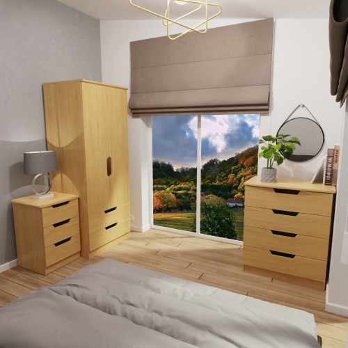 Bella Modern Oak Bedroom Furniture Range