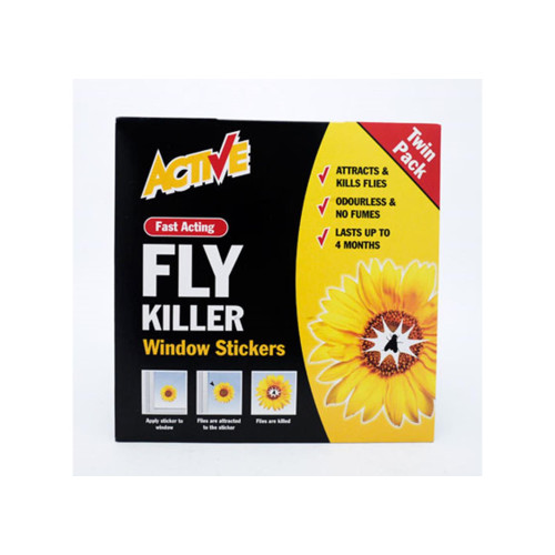 Active Fly Killer Window Stickers