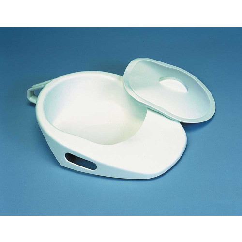 White Bed Pan Fracture with Lid