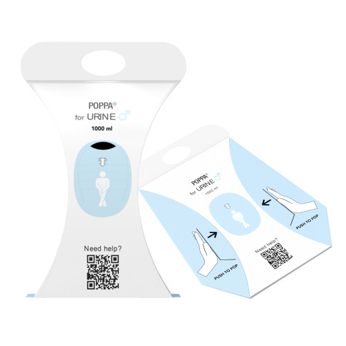 Male POPPAÂ® for Urine, Pop-Up Urinal