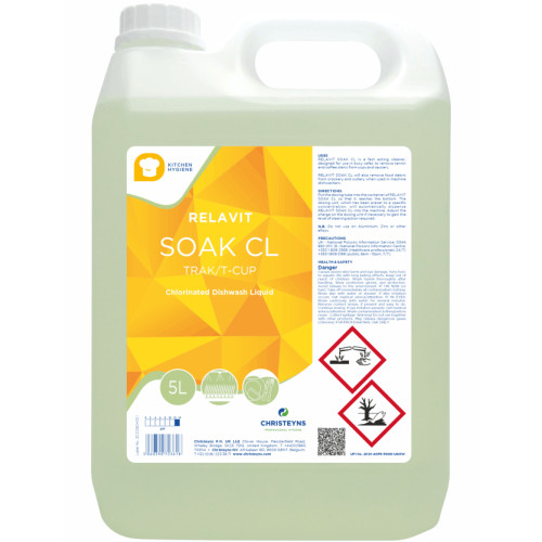 RELAVIT SOAL CL TRAK/T-CUP Chlorinated Dishwash Liquid