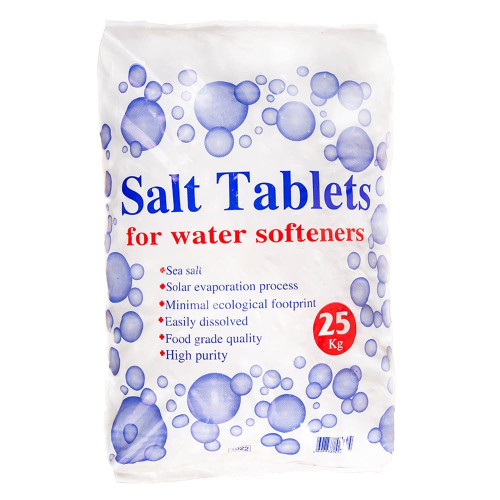 White Dishwasher Pebble Salt in 25kg Sacks