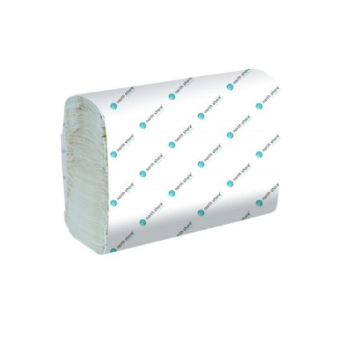 North Shore White 1 Ply Folded Paper Hand Towels