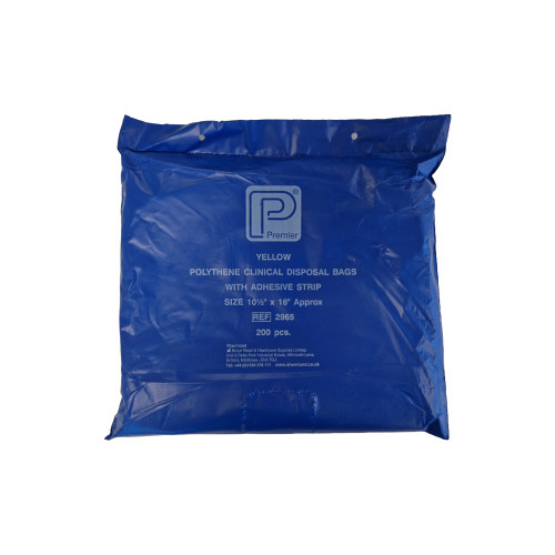 Yellow Beside Locker Waste Bags with Adhesive Strip