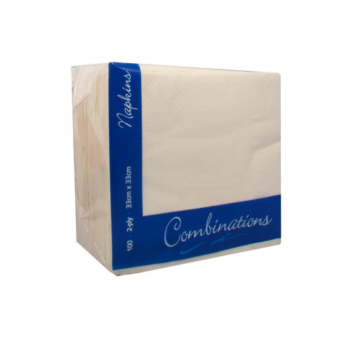 Paper Napkins 2 Ply Champagne