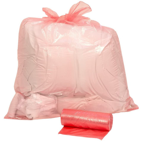 Red Water Soluble Strip Sacks - On Rolls