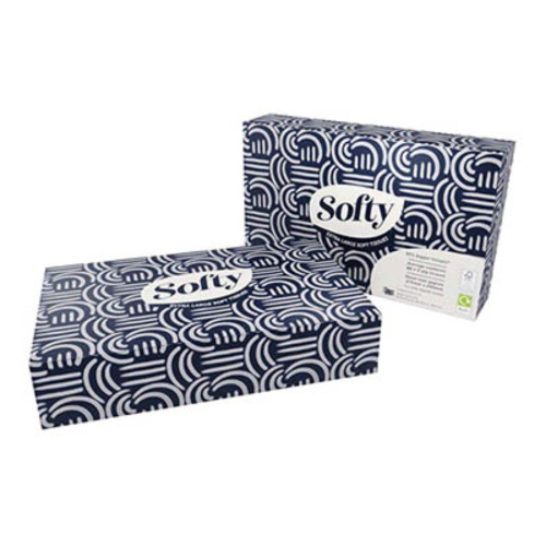 Softy Extra Large Facial Tissues 2 Ply White