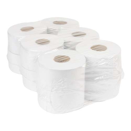 2.25" Mini Jumbo Toilet Rolls White 2Ply