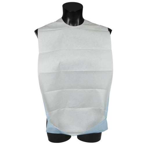 Disposable Adult Clothes Protectors With Reversible Pocket & Adhesive Tape, 37x70cm - Case (10x100)