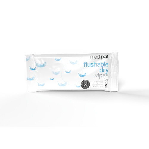 medipal Flushable Dry Patient Wipes