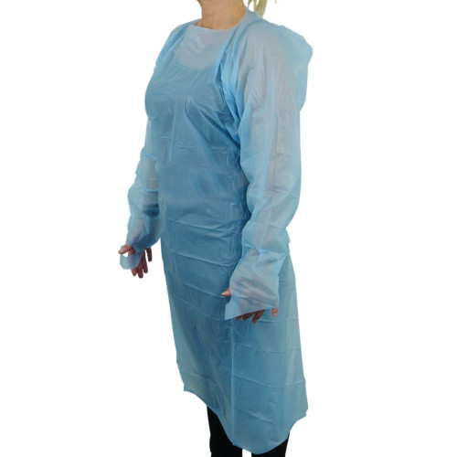 Disposable Blue Long Sleeve Gowns