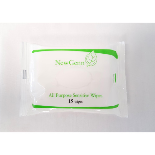 NewGenn All Purpose Wet Wipes - 15 Pack
